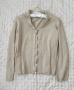 Beige collared button-up cardigan, снимка 2