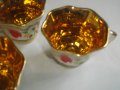 Комплект 6 бр. Позлатени Порцеланови Чаши За кафе-125мл-Старинни-Ръчно Рисувани, снимка 5