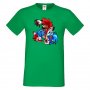 Мъжка тениска Mario Zombie VS Sonic Zombie Игра,Изненада,Подарък,Празник,Повод