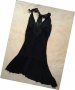 Еластична черна къса рокля с дантелен гръб , снимка 3