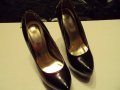 Черни лачени обувки с метална украса , снимка 3