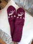 Ръчно плетени мъжки коледни чорапи, размер 43, снимка 1 - Мъжки чорапи - 42253709