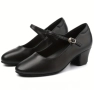 38н Нови Черни кожени обувки за танци, обувки за народни танци , снимка 1