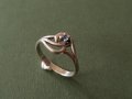 Красив Сребърен пръстен с аметист, снимка 4