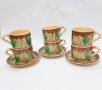 6 керамични чаши за чай+3 керамични чинийки(12.3), снимка 1 - Чаши - 40708450