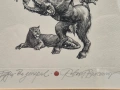 РОБЕРТ БАРЪМОВ 1966-2021 "Гетералът" около 2010г. литография суха игла, снимка 5