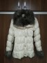 Дамско бяло яке с пухкава яка и ръкави С/М, снимка 5