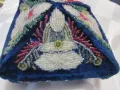 Винтидж ръчно бродирана шапка с мъниста, тюбетейка, снимка 2