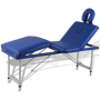 Алуминиева масажна кушетка с 4 зони, цвят: син(SKU:110097, снимка 1 - Масажори - 44679650