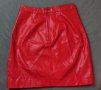 Orsay XS/S (EU 34) ярко червена кожена пола, снимка 7