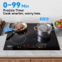 Индукционен котлон 60 см, 3 зони, 5500W, Booster, сензорно управление, снимка 5