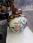Сатцума Satsuma стара ваза буркан с капак порцелан печат, снимка 1 - Антикварни и старинни предмети - 44481138