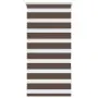 vidaXL Зебра щора 60,9x120 см Ширина на плата 56,7 см цвят кафе, снимка 1