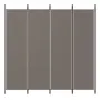 vidaXL Параван за стая, 4 панела, антрацит, 200x200 cм, текстил, снимка 3