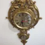 Стенен часовник от масивен месинг с влагометър-термометър, снимка 6