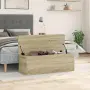 vidaXL Кутия за съхранение дъб сонома 102x35x35 см инженерно дърво, снимка 3