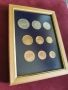 СЕТ ДЕВЕТ МОНЕТИ ОТ ЮЖНА АФРИКА  ⭐ В ДЪРВЕНА РАМКА ⭐, снимка 2