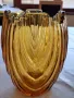 винтидж ар деко ваза цвят кехлибар   22/5, снимка 2