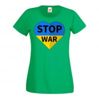 Дамска Тениска STOP WAR 007,спрете войната,подкрепям Укркайна,, снимка 3 - Тениски - 37423847