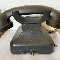Стар телефон от бакелит 2, снимка 7 - Антикварни и старинни предмети - 44688442