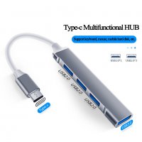 4Port USB 3.0  Splitter 5Gbps за PC,MAC,смартфон, снимка 2 - USB кабели - 39378796