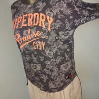 Памучна спортна блуза с флорален принт и неонов слоган, снимка 6 - Блузи с дълъг ръкав и пуловери - 29864731