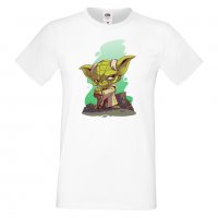 Мъжка тениска Star Wars Yoda Star Wars Игра,Изненада,Подарък,Геймър, , снимка 5 - Тениски - 36809948