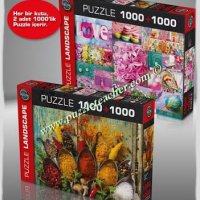 Двоен луксоен пъзел от Neon puzzle 1000+ 1000 части, снимка 1 - Пъзели - 39311271