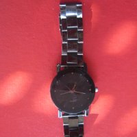 Кварцов часовник с кристално стъкло, снимка 1 - Мъжки - 30938137