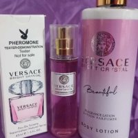 КОМПЛЕКТ ЛОСИОН+МИНИ ПАРФЮМ VERSACE BRIGHT CRISTAL, снимка 1 - Козметика за тяло - 44200770