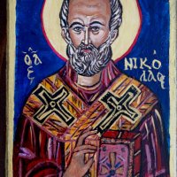 Икона на свети Никола, снимка 4 - Икони - 36731775
