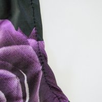 Черна рокля с ефектен флорален принт в цвят тюркоаз Ibiza line - S/M/L, снимка 5 - Рокли - 42819485