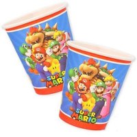 Супер Марио 8 бр картонени чаши парти рожден ден, снимка 3 - Чаши - 26498210