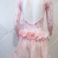 Розова детска рокля за спортни танци, снимка 6 - Детски рокли и поли - 44421226