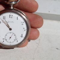 Швейцарски джобен сребърен часовник ''Zenith'' 52 мм, снимка 5 - Антикварни и старинни предмети - 38333626