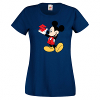 Дамска тениска Mickey Mouse Suzuki .Подарък,Изненада,, снимка 5 - Тениски - 36529393