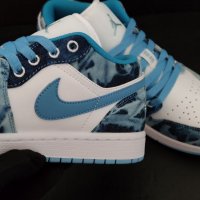 Nike Air Jordan 1 Low Denim Blue Маратонки Дънков Плат Нови Оригинални Обувки 44.5 Размер Номер , снимка 7 - Маратонки - 38843827