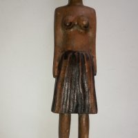  Африканска фигура, снимка 4 - Антикварни и старинни предмети - 28761088