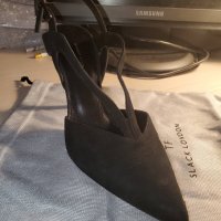 Елегантни черни сандали  TF Slack London, снимка 2 - Дамски елегантни обувки - 29495819