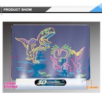 3D Детска дъска за рисуване 3D Magic Drawing Board с LED светлини, снимка 4 - Рисуване и оцветяване - 31154626