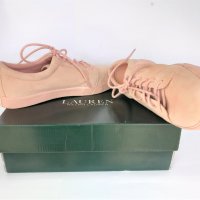 Дамски бледо розови кецове Polo Ralph Lauren, № 39, естествен велур, снимка 2 - Дамски ежедневни обувки - 42325618