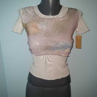 Нова еластична блуза в два пласта / унисайз , снимка 2 - Корсети, бюстиета, топове - 31104569