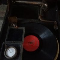 Ретро грамофон с пружина и манивела, снимка 3 - Антикварни и старинни предмети - 29928765