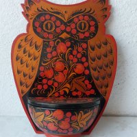 Стара руска сова - пано с кутийка, кутия, птица, снимка 2 - Антикварни и старинни предмети - 42613073