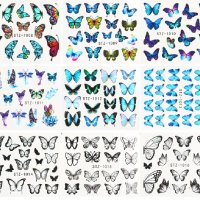 30 бр различни пеперуди ваденки слайдери за нокти маникюр, снимка 5 - Продукти за маникюр - 29905802