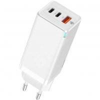 Baseus GaN Mini Quick Charger 65W - захранване за ел. мрежа за лаптопи, смартфони и таблети с USB и , снимка 1 - Оригинални зарядни - 33925742