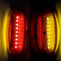 1 бр, вертикални ЛЕД LED габарити с 18 SMD диода червено/жълто 12-24V , снимка 1 - Аксесоари и консумативи - 35530500