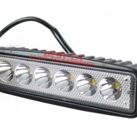 Халоген LED работна лампа 18W ( 3W x 6pcs ) 15,5 см. 9V-32V Джип АТВ Коли, Камиони, Бусове, Лодки и , снимка 3 - Аксесоари и консумативи - 33723729