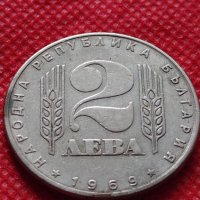 Монета 2 лева 1969г. от соца за колекция декорация - 25010, снимка 3 - Нумизматика и бонистика - 35195377