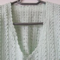 Нова плетена блуза в нежно зелено, снимка 3 - Други - 36957199